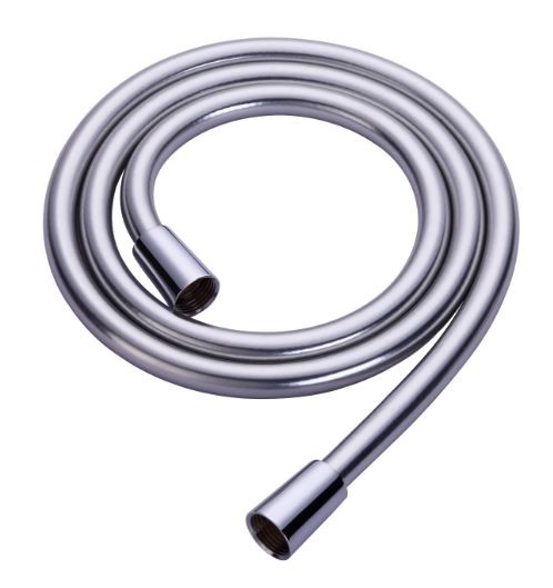 High Quality PVC Shiny Silver Grey Shower Hose With New Plastic Injection Cores 59 Inches For Hand Shower